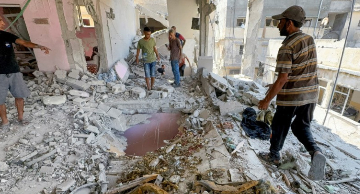 Continúan los destrozos en la Franja de Gaza. Foto: Reuters.