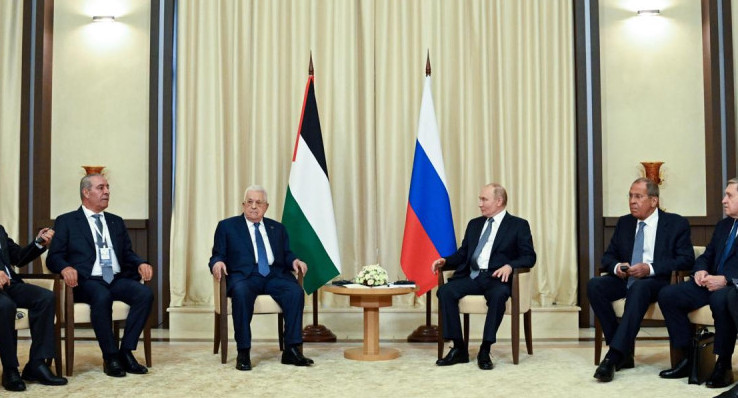 Reunión de Mahmoud Abbas y Vladimir Putin en Moscú. Foto: EFE.