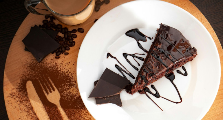 Torta de chocolate. Foto: Unsplash.