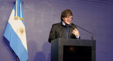 Javier Milei habló ante el Council of the Americas. Foto: Prensa Presidencia