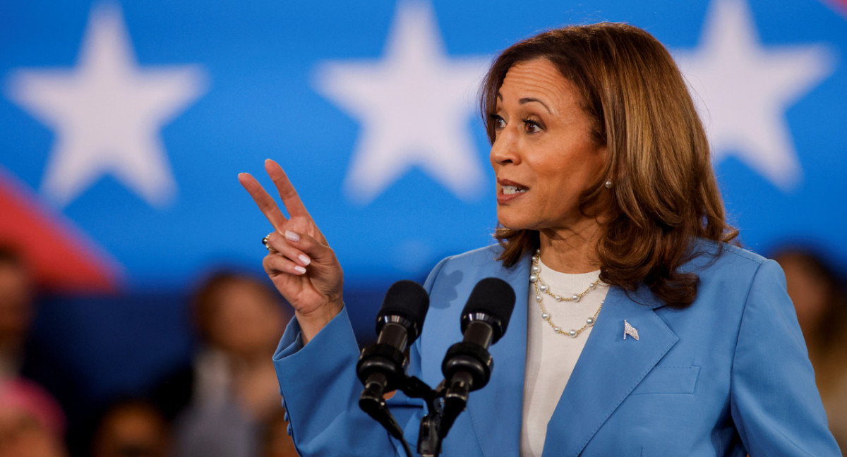 Acto de Kamala Harris en Carolina del Norte. Foto: REUTERS.