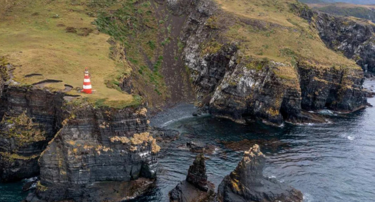 Faro Cabo San Pío, en Tierra del Fuego. Foto: NA.