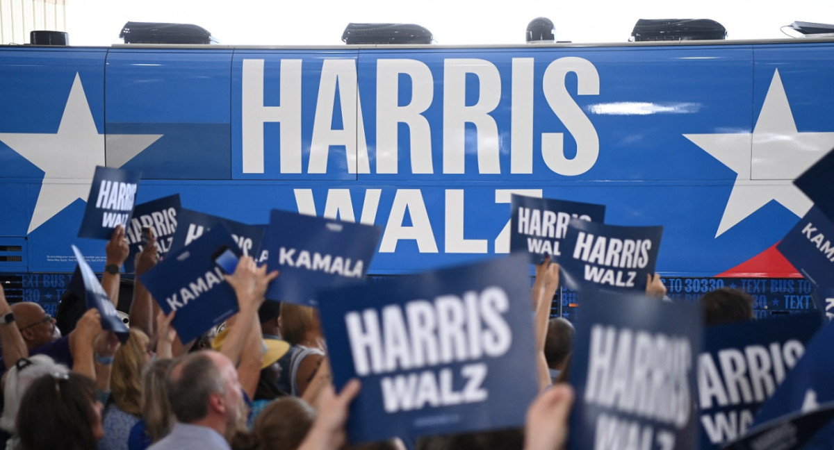 Votantes de Kamala Harris; elecciones en Estados Unidos. Foto: Reuters