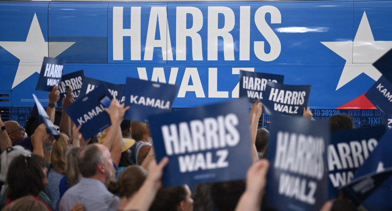 Votantes de Kamala Harris; elecciones en Estados Unidos. Foto: Reuters