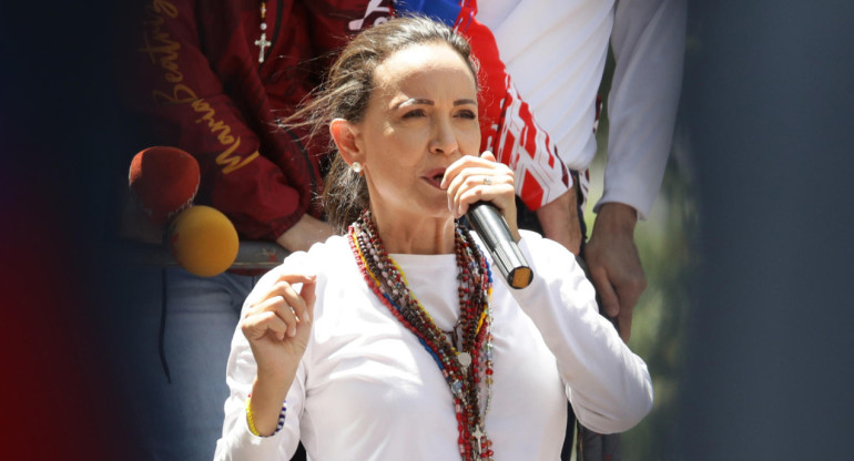 María Corina Machado, líder opositora de Venezuela. Foto: EFE.