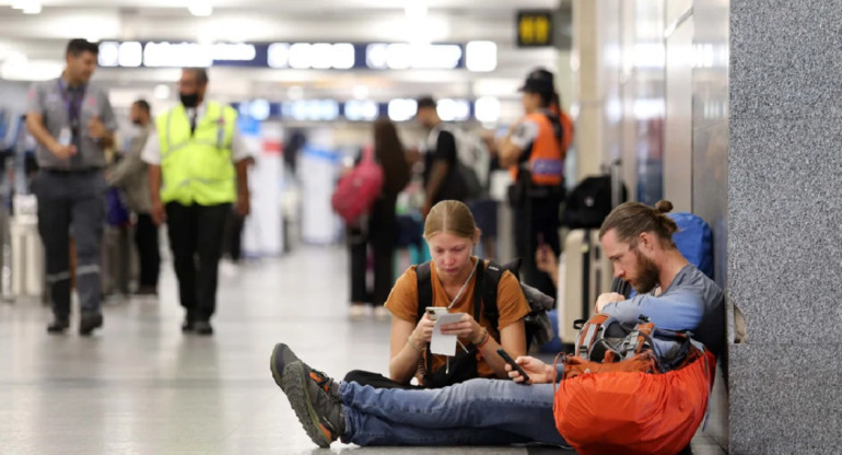 Vuelos demorados en Aeroparque. Foto: NA