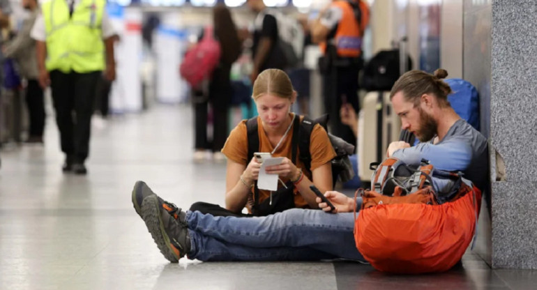 Vuelos demorados en Aeroparque. Foto: NA