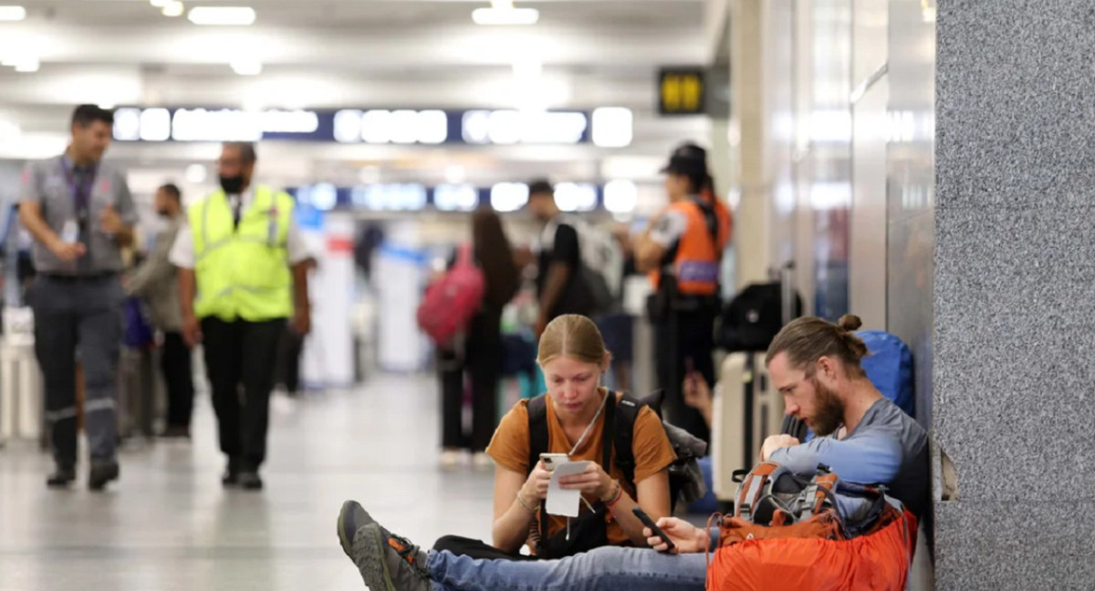 Vuelos demorados en Aeroparque. Foto: NA