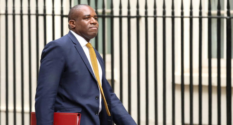 El secretario de Asuntos Exteriores de Gran Bretaña, David Lammy. Foto: Reuters.