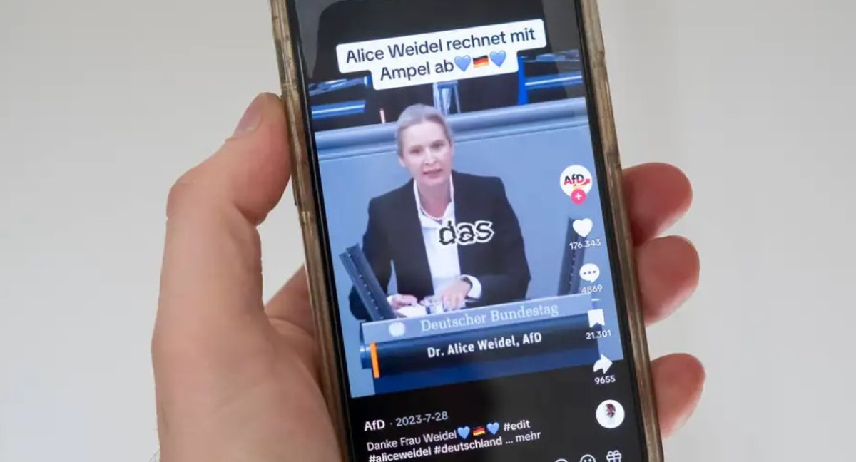 Presencia de la ultraderecha alemana en TikTok. Foto: Gentileza Guido Schiefer.