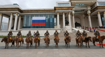 La visita de Vladímir Putin a Mongolia. Foto: Reuters.