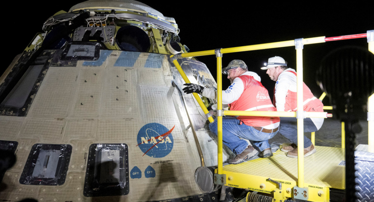 Starliner aterrizó sin sus austronautas. Foto: Reuters