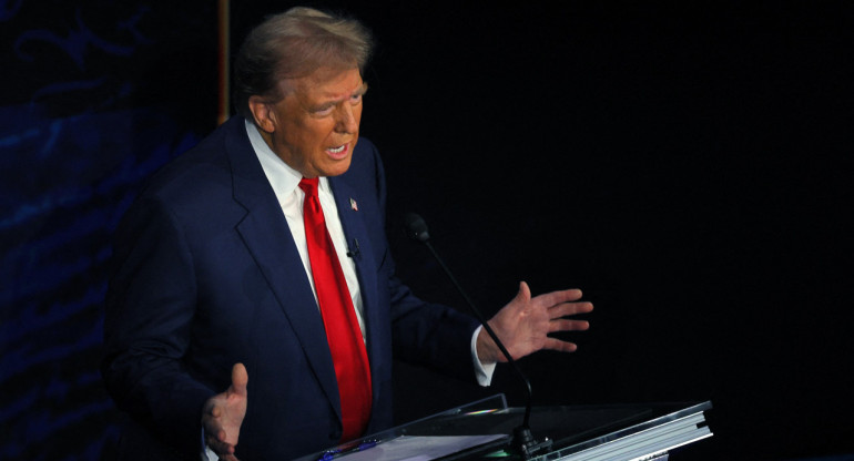 Debate presidencial en Estados Unidos. Donald Trump. Foto: Reuters.