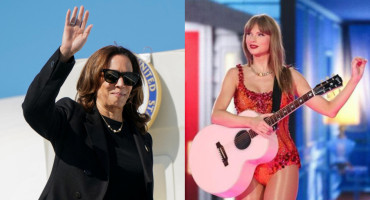 Kamala Harris y Taylor Swift. Foto: Reuters y EFE.