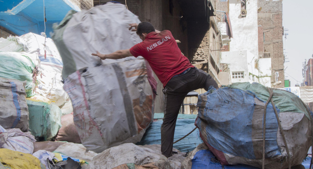 "Ciudad de los Residuos" en Egipto. Foto: EFE.