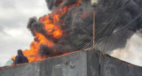 Incendio en un edificio de Retiro. Foto: X.