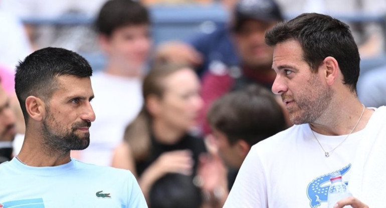 Novak Djokovic y Juan Martín Del Potro en el US Open.