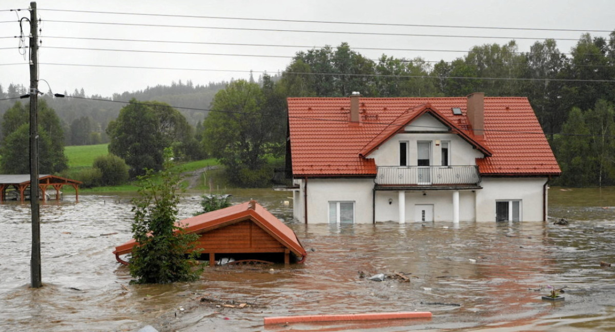 Históricas inundaciones en Viena, Austria. Foto: Reuters.