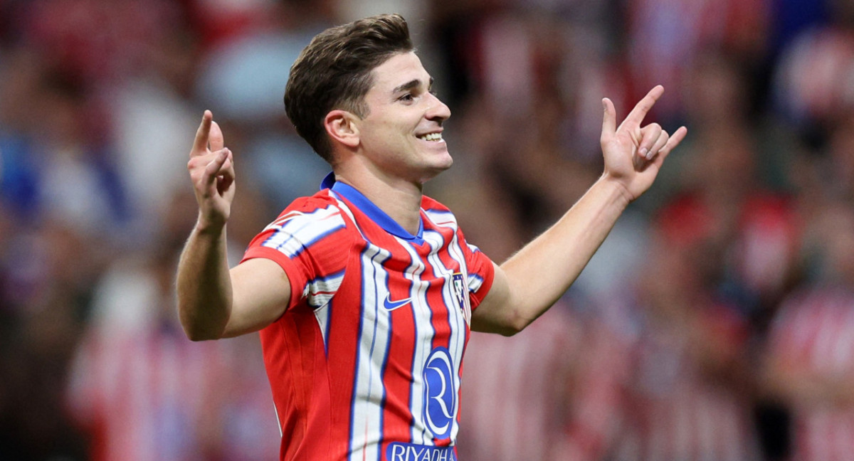 Julián Álvarez, Atlético de Madrid vs Valencia. Foto: Reuters