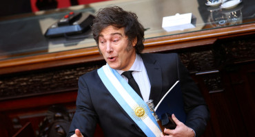 Javier Milei presentó el Presupuesto 2025 en el Congreso. Foto: Reuters