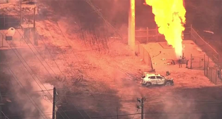 Explosión de la planta química de La Porte, Texas. Foto: Reuters.