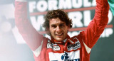 Ayrton Senna festejando una de sus últimas victorias, en la temporada 1993. Foto: NA.