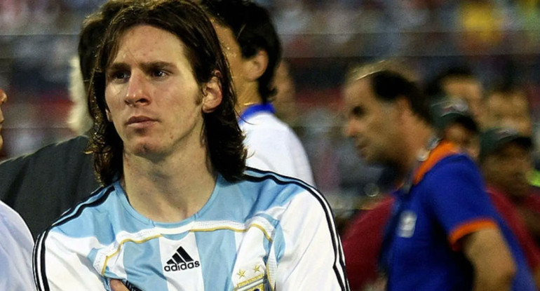 Lionel Messi en la Copa América 2007. Foto: X @PlanoDeportivo.