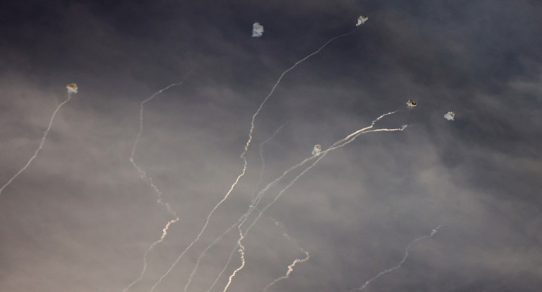 La Cúpula de Hierro de Israel en acción. Foto: Reuters