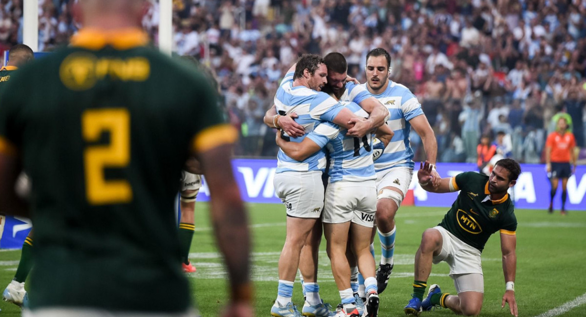 Los Pumas vs Sudáfrica. Foto: X @aplenorugby