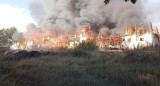 Incendio en una antigua base del Grupo Wagner. Foto: captura de video