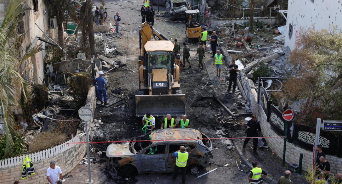 Cohetes disparados desde el Líbano impactaron en Kiryat Bialik, en el norte de Israel. EFE