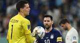 Wojciech Szczesny y Lionel Messi en el Mundial de Qatar 2022. Foto: NA.