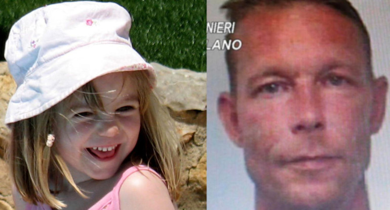 Madeleine McCann y Christian Brueckner. Foto NA