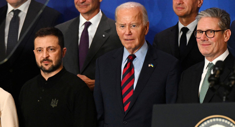 Volodimir Zelensky y Joe Biden en la Asamblea General de la ONU. Foto: REUTERS.