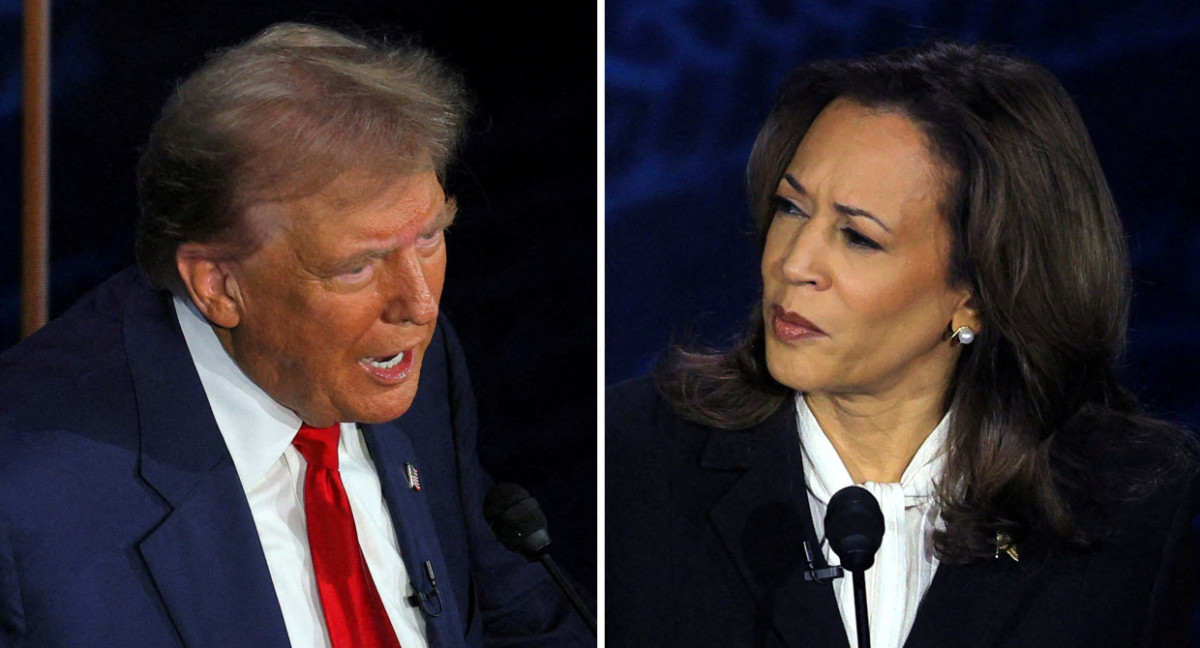 Donald Trump y Kamala Harris, los candidatos a las elecciones en EEUU. Foto: Reuters.