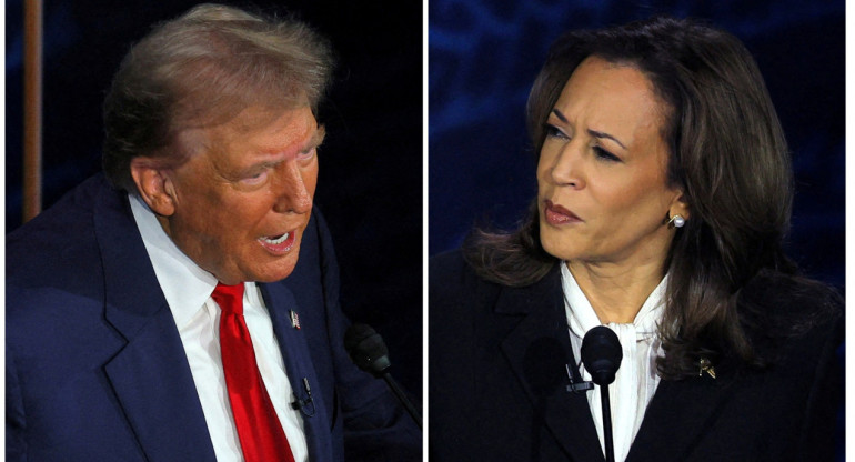 Donald Trump y Kamala Harris, los candidatos a las elecciones en EEUU. Foto: Reuters.