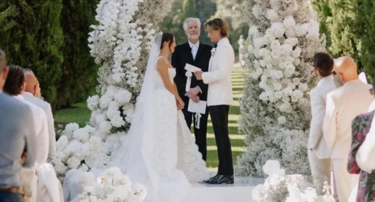 La boda de Millie Bobby Brown con el hijo de Bon Jovi. Foto: NA.