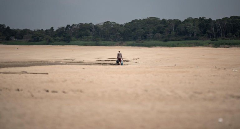 Sequía en Amazonas. Foto: EFE.