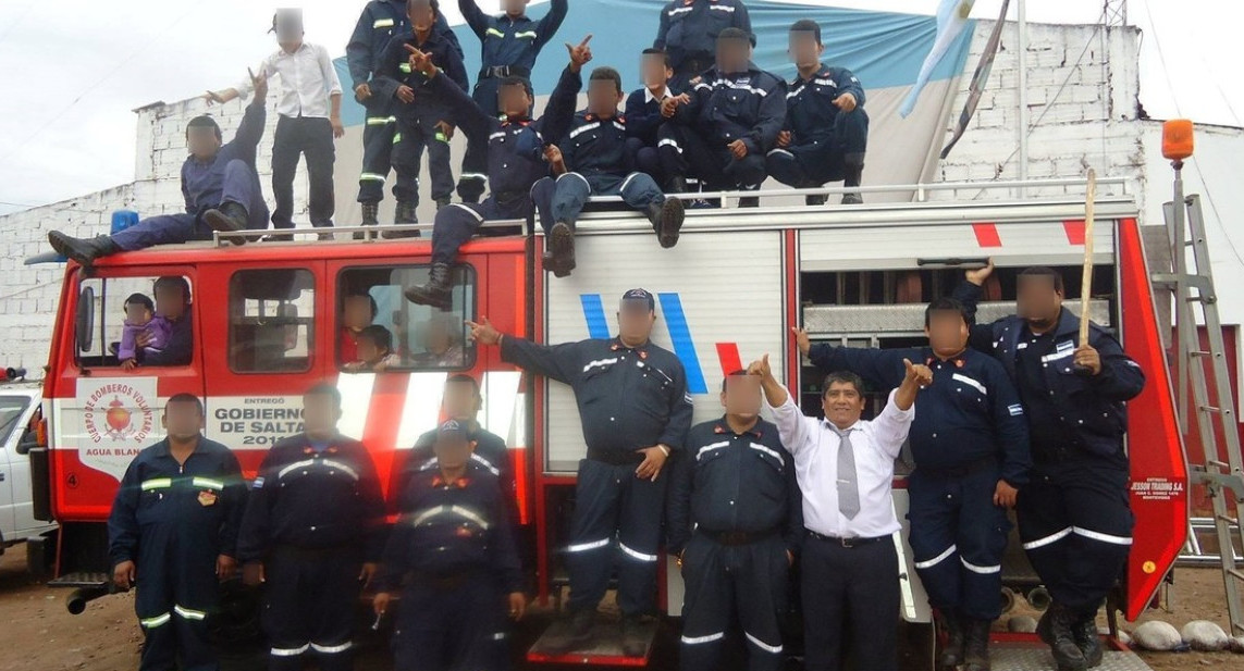 Fredi Galarza, jefe de Bomberos Voluntarios de Aguas Blancas.