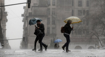 Lluvia en Buenos AIres. Foto: Reuters