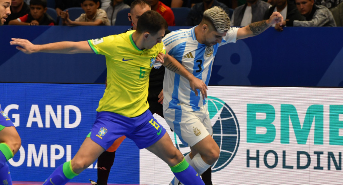 Argentina vs Brasil; final del Mundial de Futsal Uzbekistán 2024. Foto: X @Argentina