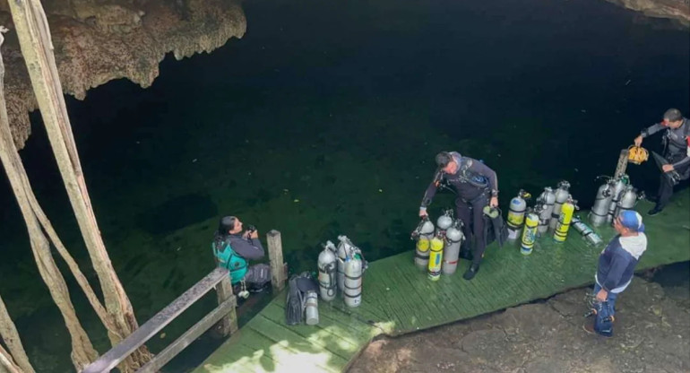 Buzo argentino desaparecido en México. Foto: NA.