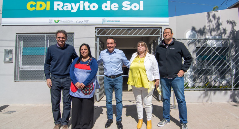 La inauguración del nuevo edificio del Centro de Desarrollo Infantil “Rayito del Sol”.