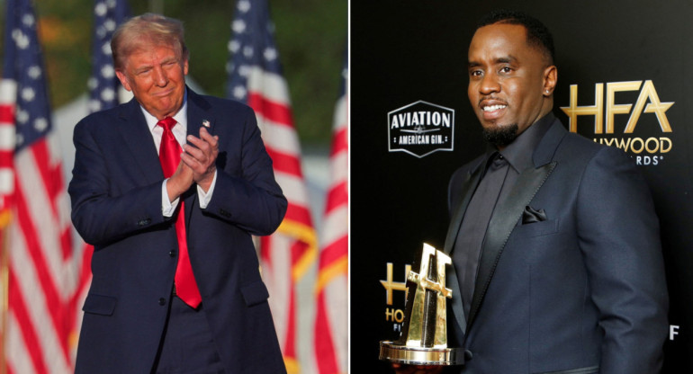 Donald Trump y Sean "Diddy" Combs. Fotos: Reuters.