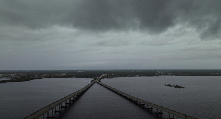 Nubes de tormenta mientras el huracán Milton se acerca. Foto: Reuters