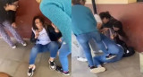 Maestra fue agredida por madres en Marcos Paz. Fuente: Captura