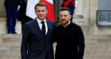 Volodimir Zelenski y Emmanuel Macron en Francia. Foto: REUTERS.