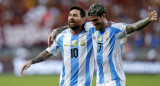 Lionel Messi y Rodrigo De Paul; Argentina vs Venezuela. Foto: Reuters