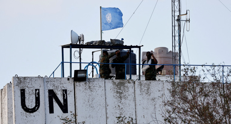 Trabajadores de los cascos azules de la ONU en el Líbano (Finul). Foto: Reuters