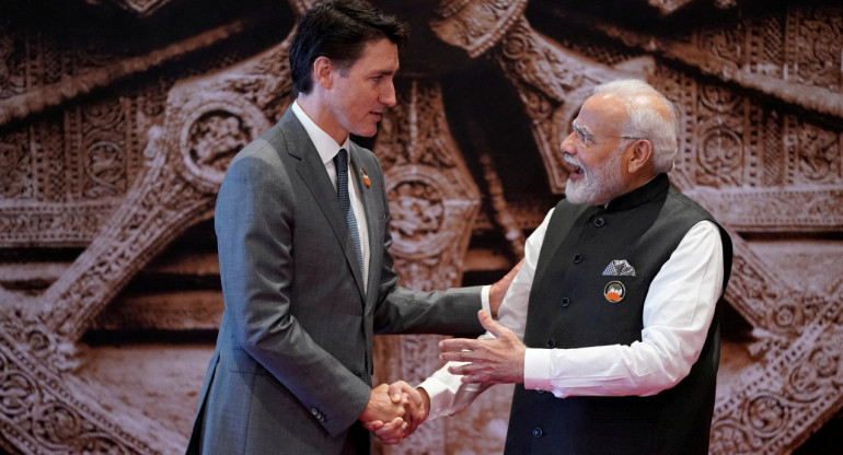 Justin Trudeau y Narendra Modi. Foto: Reuters.